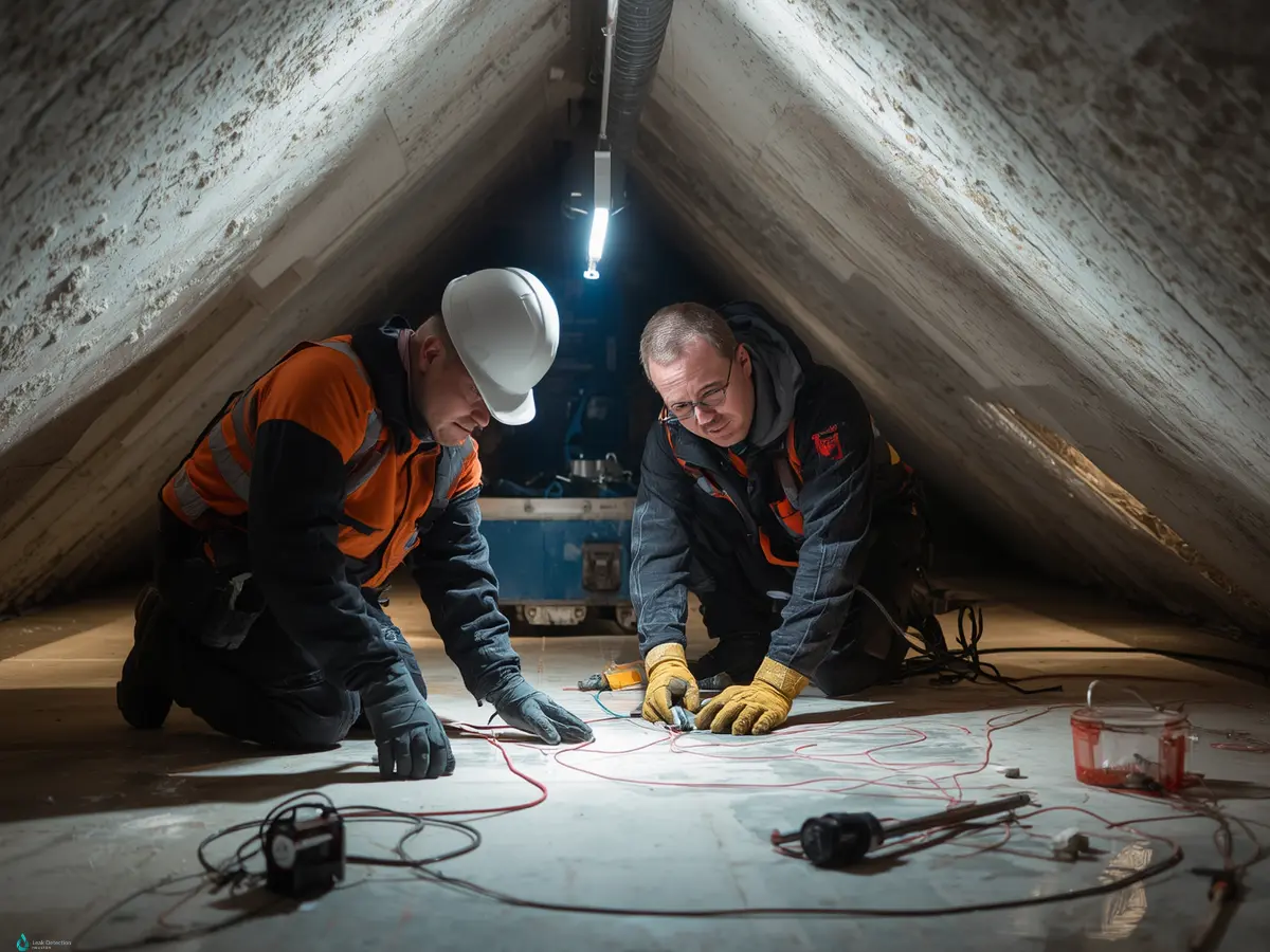 Attic & Ceiling Moisture Mapping by roof leak detection houston experts